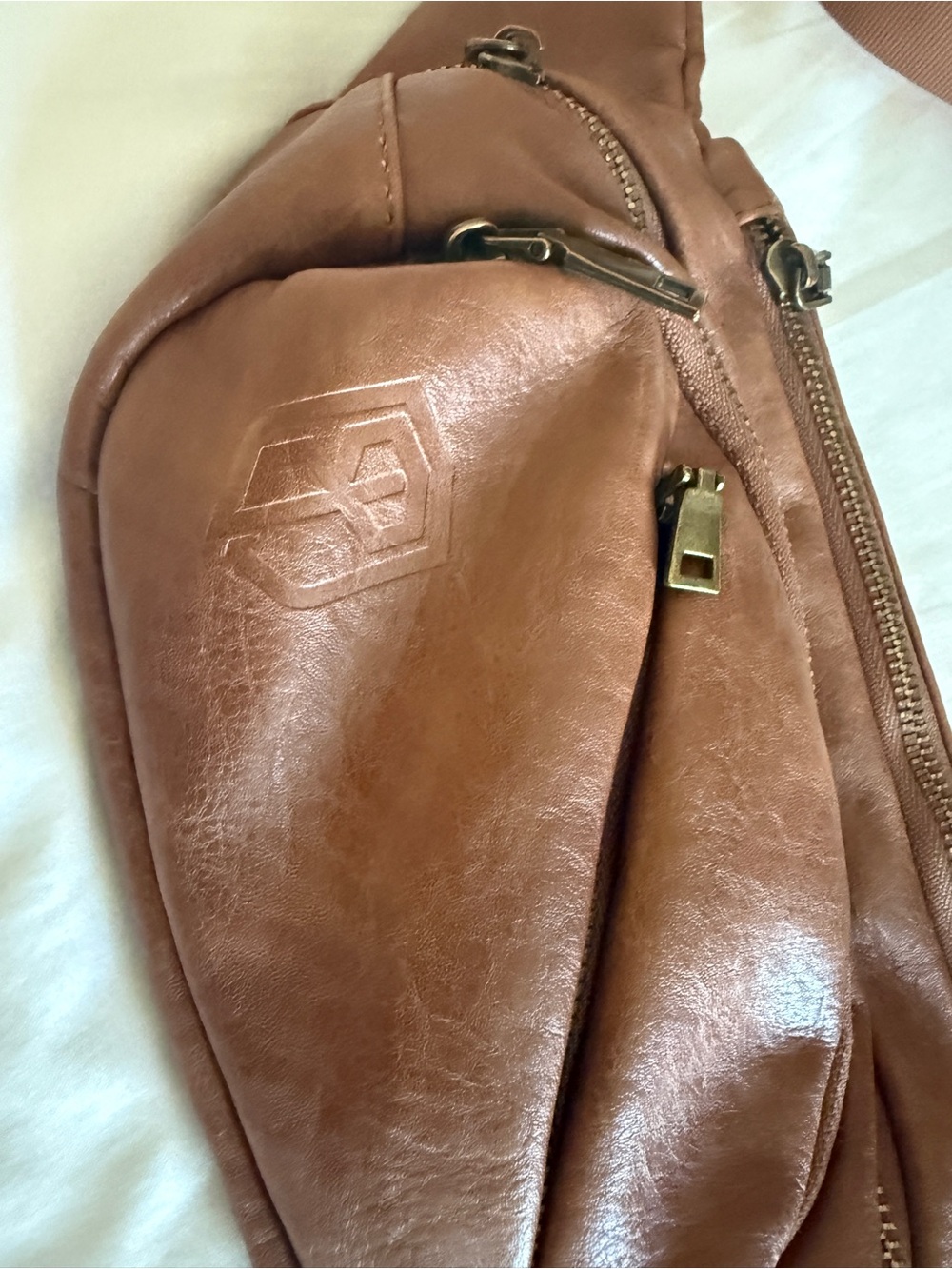 Born Primitive Brown Leather Crossbody Sling Bag - Picture 2 of 8